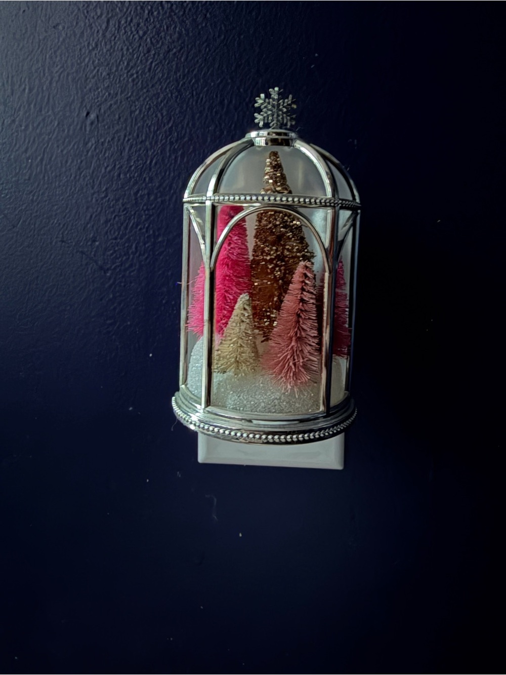 Bath & Body Works Pink, Gold, Cream Bottle Brush Tree Dome Wall Decor